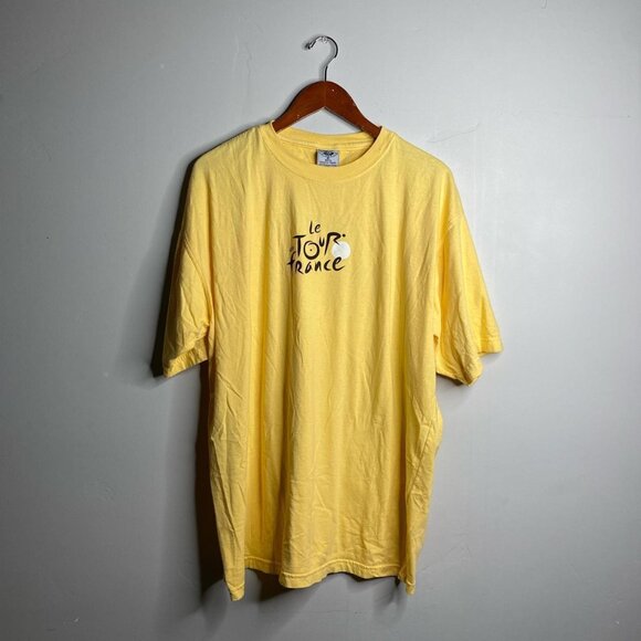 Le Tour De France yellow tee size XL 100% cotton - Picture 1 of 3